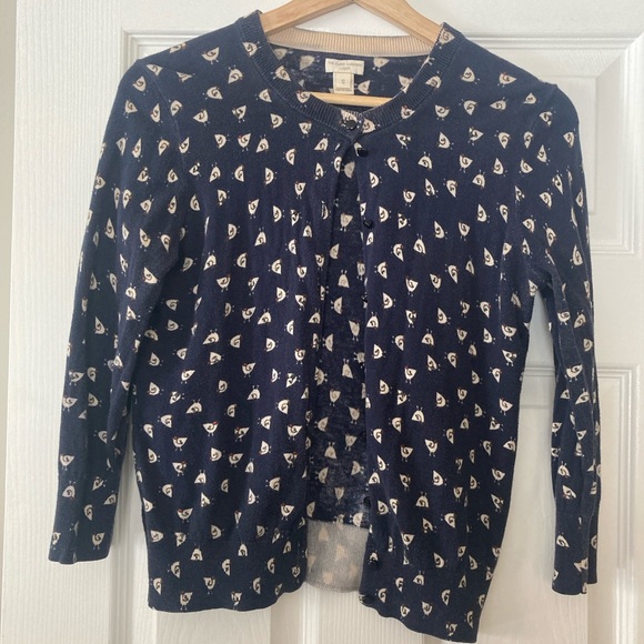 Clare cardigan by J Crew women’s rooster print - Picture 1 of 4